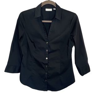 Black button down dress shirt size Small *